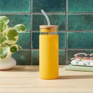 Opal House yellow cup with lid